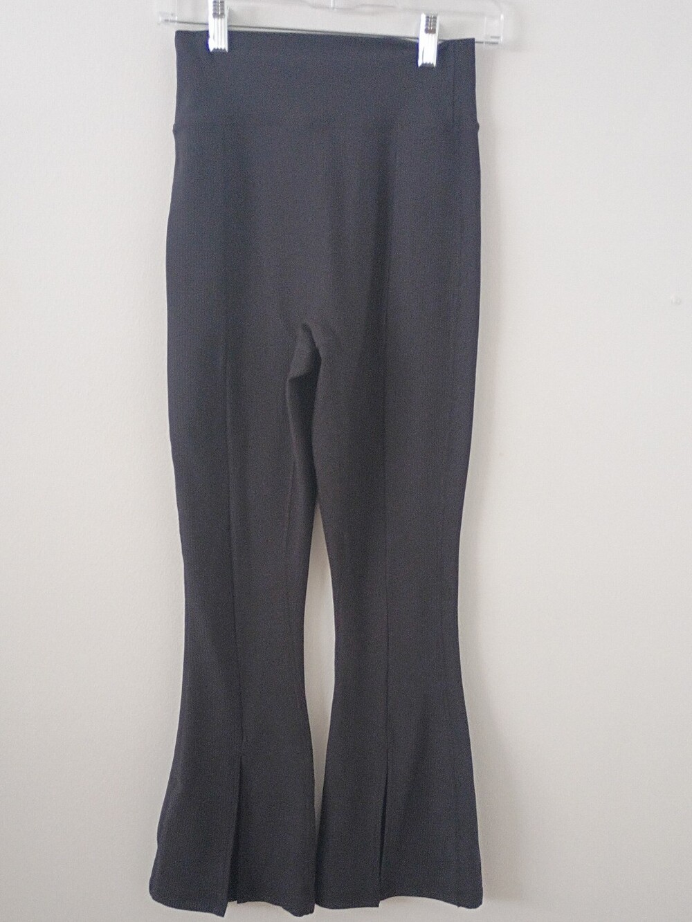 Squatwolf Black Ribbed Flare Leggings